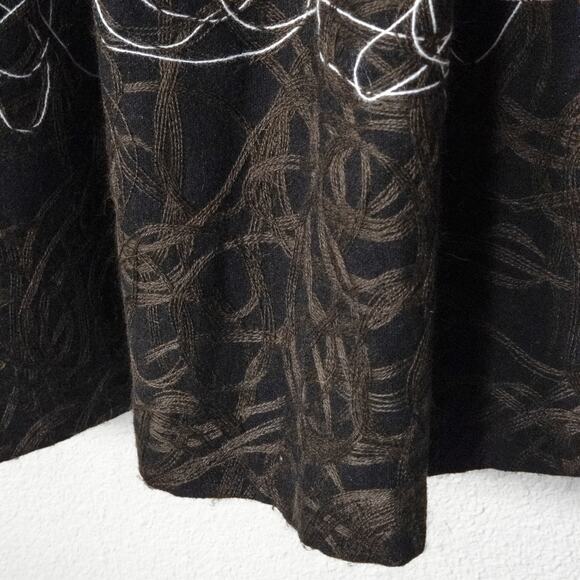 Maeve Dress Sleeveless Embroidered Black White Size 6 Statement Pattern - Picture 7 of 12